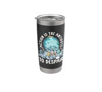 La acción es el antídoto ama difundir conciencia Calentamiento global Vaso térmico de acero inoxidable de doble pared