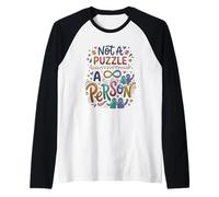 La aceptación del Autismo no es un Rompecabezas Neurodiversidad Autista Camiseta Manga Raglan
