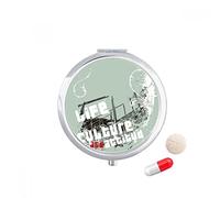 La actitud de la vida cultura graffiti Street Art Travel bolsillo píldora caso medicina dispensador espejo regalo caja de almacenamiento