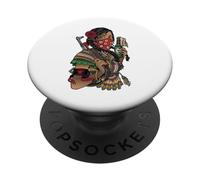 La Adelita Mexicans Revolution Soldier patriots Chicana PopSockets PopGrip Adhesivo