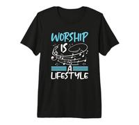La adoración al Cristianismo es un Estilo de Vida Notas Musicales Cristiano Camiseta Premium