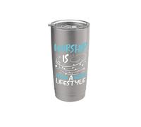 La adoración al cristianismo es un estilo de vida Notas musicales Cristiano Vaso térmico de acero inoxidable de doble pared