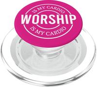 La adoración es mi Cardio Dios Cristiano Hombres Mujeres Cristianos PopSockets PopGrip para MagSafe