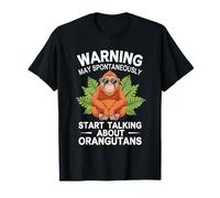 La advertencia puede comenzar espontáneamente a hablar de orangutanes bromas Zoo Camiseta