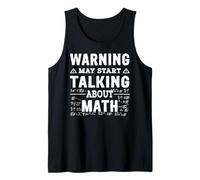 La Advertencia Puede Empezar a Hablar de matemáticas Camiseta sin Mangas