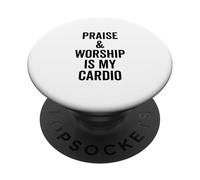La alabanza y la adoración son mi inspiración cardiovascular PopSockets PopGrip Adhesivo