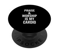 La alabanza y la adoración son mi inspiración cardiovascular PopSockets PopGrip Adhesivo