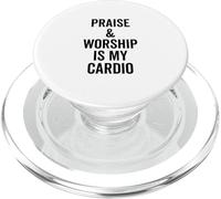 La alabanza y la adoración son mi inspiración cardiovascular PopSockets PopGrip para MagSafe