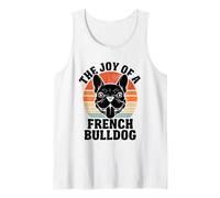 La alegría de un bulldog francés raza perro rescate mascota Bulldog Camiseta sin Mangas