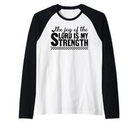 La alegría del Señor es mi Fuerza Cristianos Hombres y Mujeres Camiseta Manga Raglan