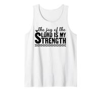 La alegría del Señor es mi Fuerza Cristianos Hombres y Mujeres Camiseta sin Mangas