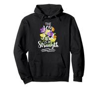 La alegría del Señor es mi fuerza Escritura bonita y floral Sudadera con Capucha