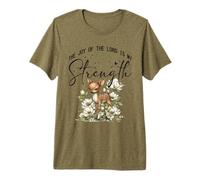 La alegría del Señor es mi Fuerza Escritura Ciervo del Bosque Camiseta Premium