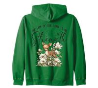 La alegría del Señor es mi Fuerza Escritura Ciervo del Bosque Sudadera con Capucha