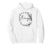 La alegría del Señor es mi Fuerza Escritura Corona Floral Sudadera con Capucha
