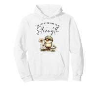 La alegría del Señor es mi Fuerza Escritura Lindo pájaro Sudadera con Capucha