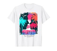 La alegría del Señor es mi Fuerza Escritura Pareja de Playa Camiseta
