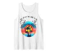 La alegría del Señor es mi Fuerza Escritura Retro Tropics Camiseta sin Mangas