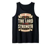 La alegría del Señor Escritura Bíblica Nehemías 8:10 Camiseta sin Mangas
