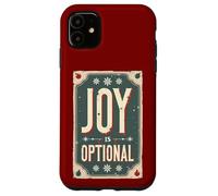 La alegría es Opcional - Sarcasmo navideño Retro Carcasa para iPhone 11
