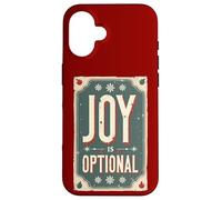 La alegría es Opcional - Sarcasmo navideño Retro Carcasa para iPhone 16