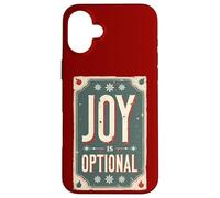 La alegría es Opcional - Sarcasmo navideño Retro Carcasa para iPhone 16 Plus