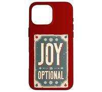 La alegría es Opcional - Sarcasmo navideño Retro Carcasa para iPhone 16 Pro MAX