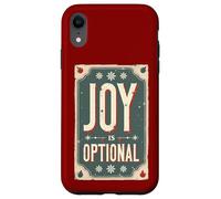 La alegría es Opcional - Sarcasmo navideño Retro Carcasa para iPhone XR