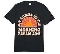 La alegría Viene en Las mañanas - Christian Faith Hope Salmo 30:5 Comfort Colors Adult Heavyweight T-Shirt