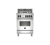 La Alemania AMN664EXT Cocina 60Cm 4 Fuegos Horno Eléctrico Multi.9 Inox Cl.A