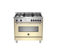 La Alemania AMN965GCRT Cocina 90CM 5 Fuegos Horno A Gas Crema