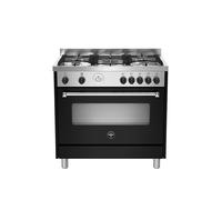 La Alemania AMN965GNET Cocina 90 CM 5 Fuegos Horno A Gas Negro