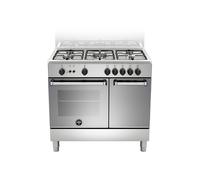 La Alemania AMN9P5GXV Cocina Portabombona Inox 5 Fuegos Horno A Gas 90Cm CE A