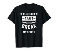 La Alopecia no Puede Romper mi espíritu Camiseta gráfica económica, Hombre, Negro, XL