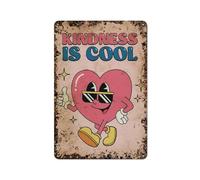 La amabilidad es genial, decoración de pared de amor, decoración de guardería, decoración de arte de pared interesante para el hogar, idea de personalización, lata de metal vintage, decoración de d