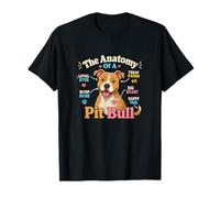 La anatomía de un Pitbull Funny Pitbulls Pitbull Dog Biology Camiseta