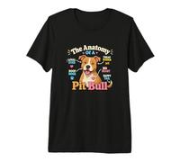 La anatomía de un Pitbull Funny Pitbulls Pitbull Dog Biology Camiseta Premium