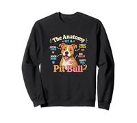 La anatomía de un Pitbull Funny Pitbulls Pitbull Dog Biology Sudadera