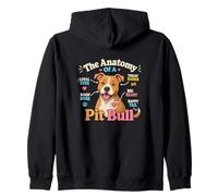 La anatomía de un Pitbull Funny Pitbulls Pitbull Dog Biology Sudadera con Capucha