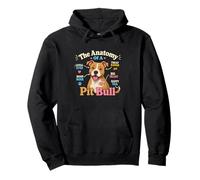 La anatomía de un Pitbull Funny Pitbulls Pitbull Dog Biology Sudadera con Capucha
