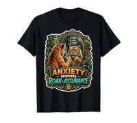 La ansiedad Requiere león Seguro de Rugido Camiseta gráfica económica