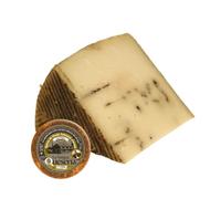 La Antigua Queseria Queso Artesano Curado de Oveja con Ajo Negro, Leche Cruda 100%, Curación Mínima 6 Meses, CUÑA DE 375 g (Aprox)