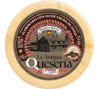 La Antigua Quesería Queso Artesano Curado de Oveja con Leche Cruda, Madurado con Manteca Ibérica, Curación Mínima 6 Meses, QUESO ENTERO 3 kg (Aprox)