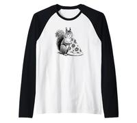 La Ardilla Come Pizza - Italia, Italiano, Amore per la Pizza Camiseta Manga Raglan