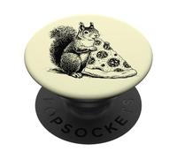 La Ardilla Come Pizza - Italia, Italiano, Amore per la Pizza PopSockets PopGrip Adhesivo
