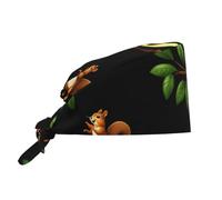 La Ardilla Conoce Al Aguacate Unisex Gorro De Trabajo Ligero Bandana Elástico Sombrero para Supermercados Panaderías Cafetería