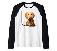 La Ardilla lo Hizo Divertido Golden Retriever Camiseta Manga Raglan