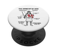 La armadura de Dios, Efesios 6, Biblia Iglesia Cristiana PopSockets PopGrip Adhesivo