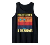 La Arquitectura es la Respuesta Retro Funny Architect Present Camiseta sin Mangas