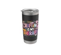La Artesanía Es Mi Terapia. Divertido Vaso térmico de acero inoxidable de doble pared